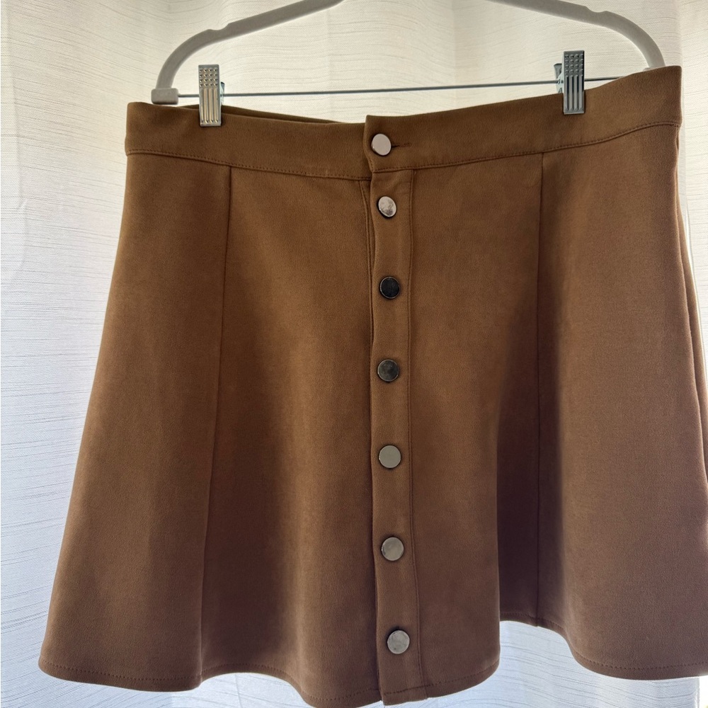 Brown Button-Up Skirt
